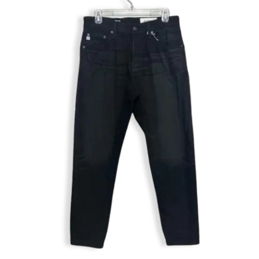 AG Adriano Goldschmied Tapered Jeans Relaxed Fit Belt Loop Zip Fly Black 30 NWT